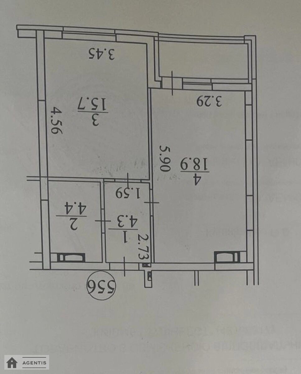 Apartment for rent 2 rooms, 47 m², 15th fl./25 floors. Povitryanykh Syl prosp. Povitroflotskyy, Kyiv. 