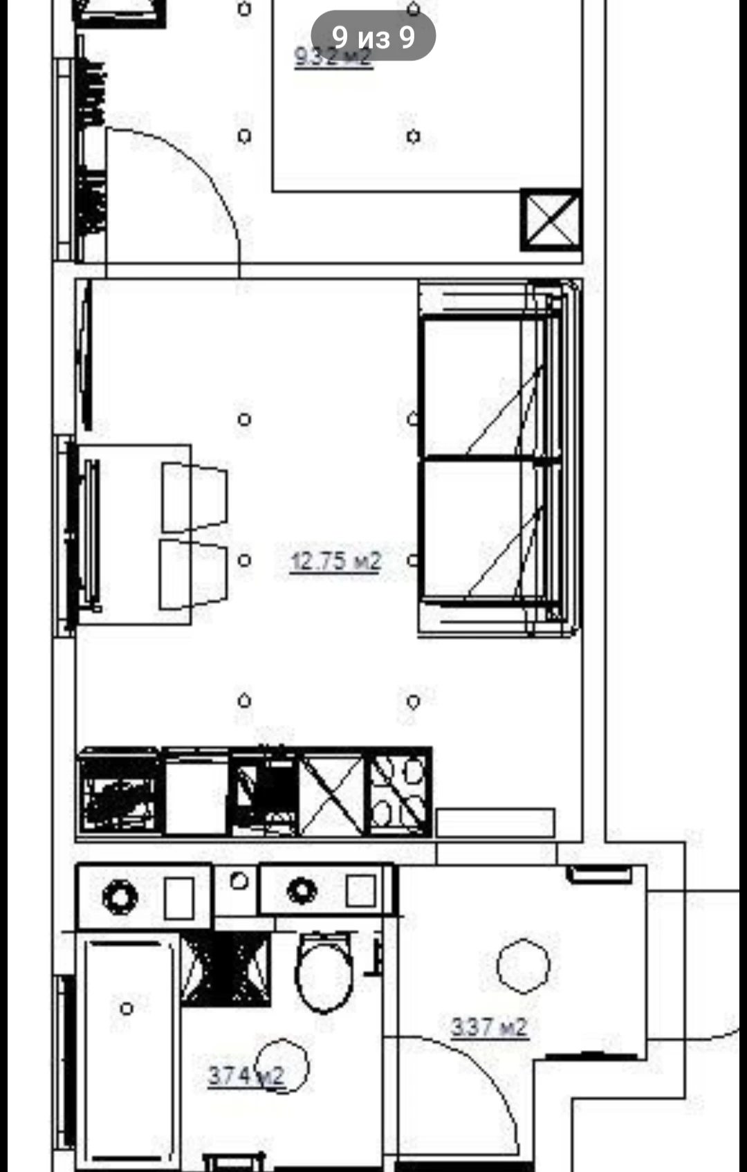 Продажа квартиры Studio, 30 m², 7 эт./19 этажей. Мсксимовича, Київ. 