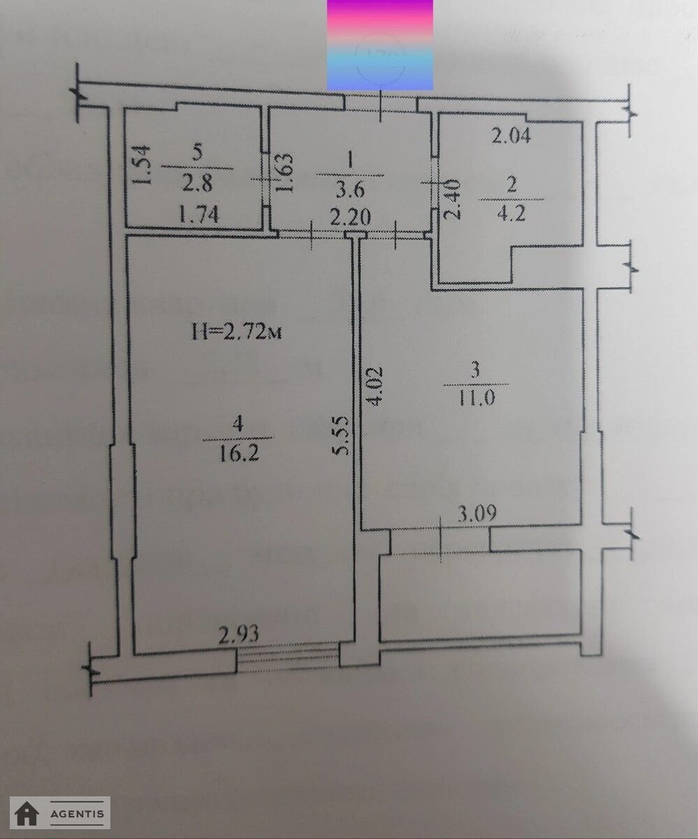 Apartment for rent 1 room, 40 m², 6th fl./17 floors. 24, Raketna 24, Kyiv. 