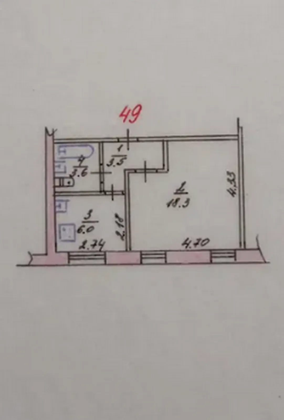 Apartments for sale 1 room, 31 m², 2nd fl./5 floors. Новый свет, Ternopil. 