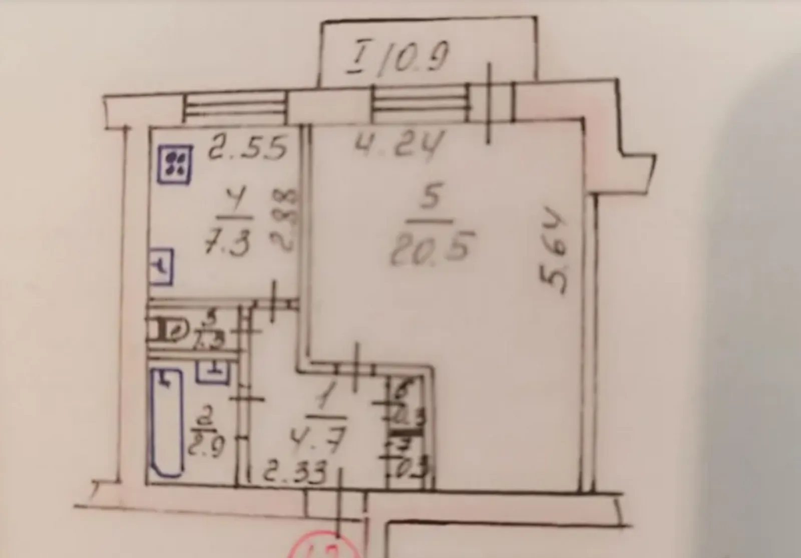 Продаж квартири 1 кімната, 38 m², 4 пов./5 поверхів. Восточный, Тернопіль. 