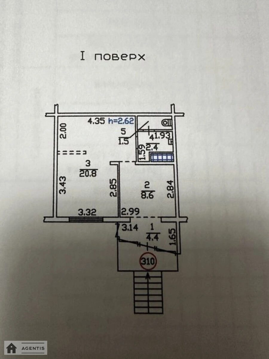 Сдам квартиру 2 комнаты, 38 m², 1 эт./25 этажей. 16, Бориса Гмирі вул., Киев. 