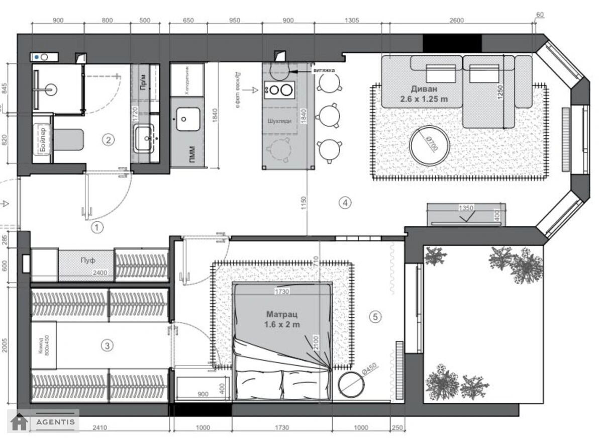 Сдам квартиру 1 комната, 46 m², 8 эт./9 этажей. 37, Кирилівська вул. (Фрунзе), Киев. 