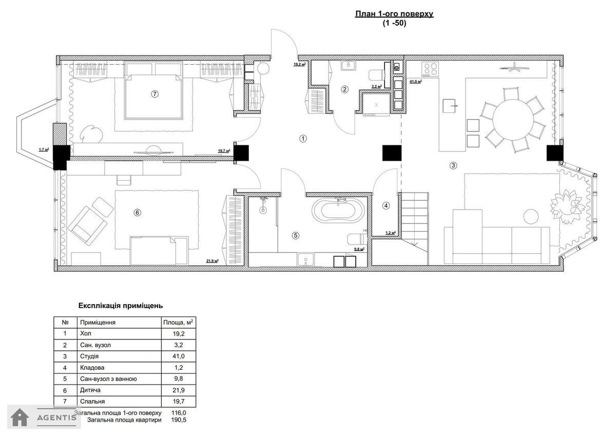 Здам квартиру 4 кімнати, 190 m², 18 пов./18 поверхів. 71, Юлії Здановської вул. (Михайла Ломоносова), Київ. 