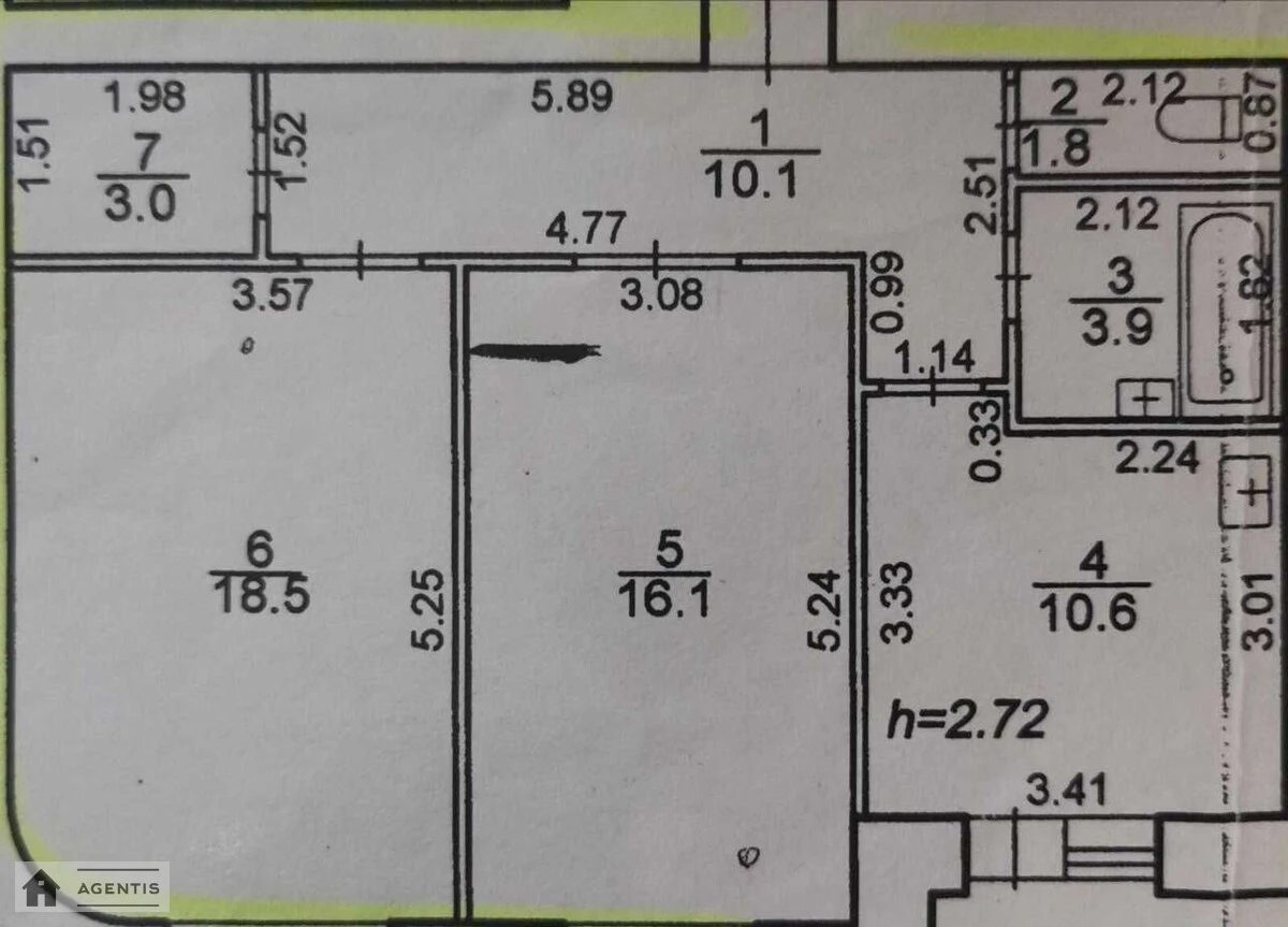 Здам квартиру 2 кімнати, 64 m², 9 пов./12 поверхів. 29, Валерія Лобановського , Чайка. 