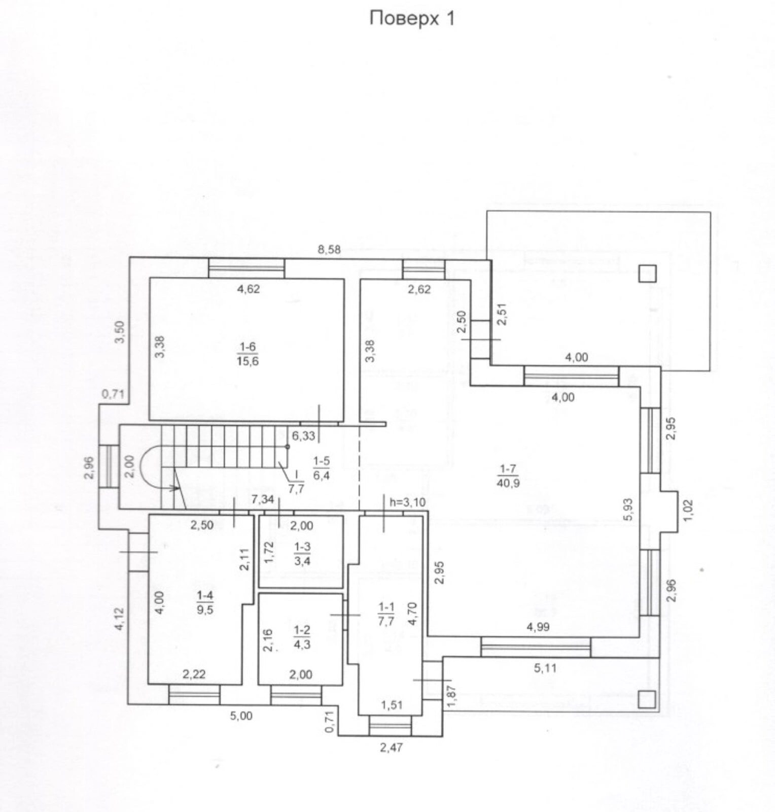 Продаж будинку 200 m², 2 поверхи. 7, Набережна , Козын. 