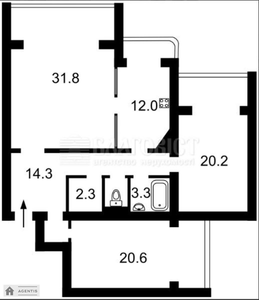 Apartment for rent 3 rooms, 106 m², 18th fl./20 floors. Staronavodnitcka 4, Kyiv. 