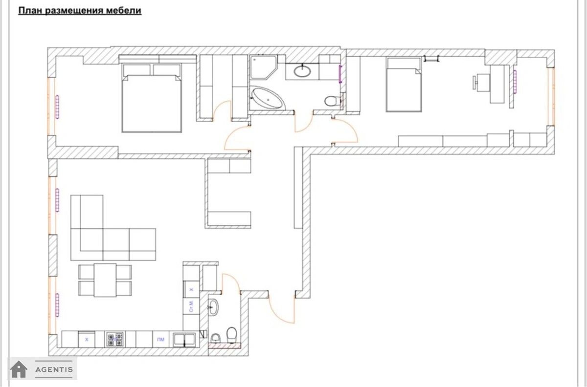 Здам квартиру 3 кімнати, 100 m², 10 пов./15 поверхів. Федора Ернста вул., Київ. 