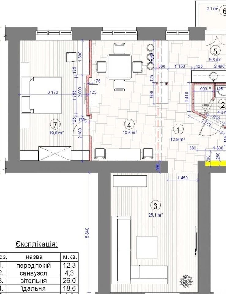 Здам квартиру 2 кімнати, 91 m², 2 пов./6 поверхів. 3, Банкова 3, Київ. 