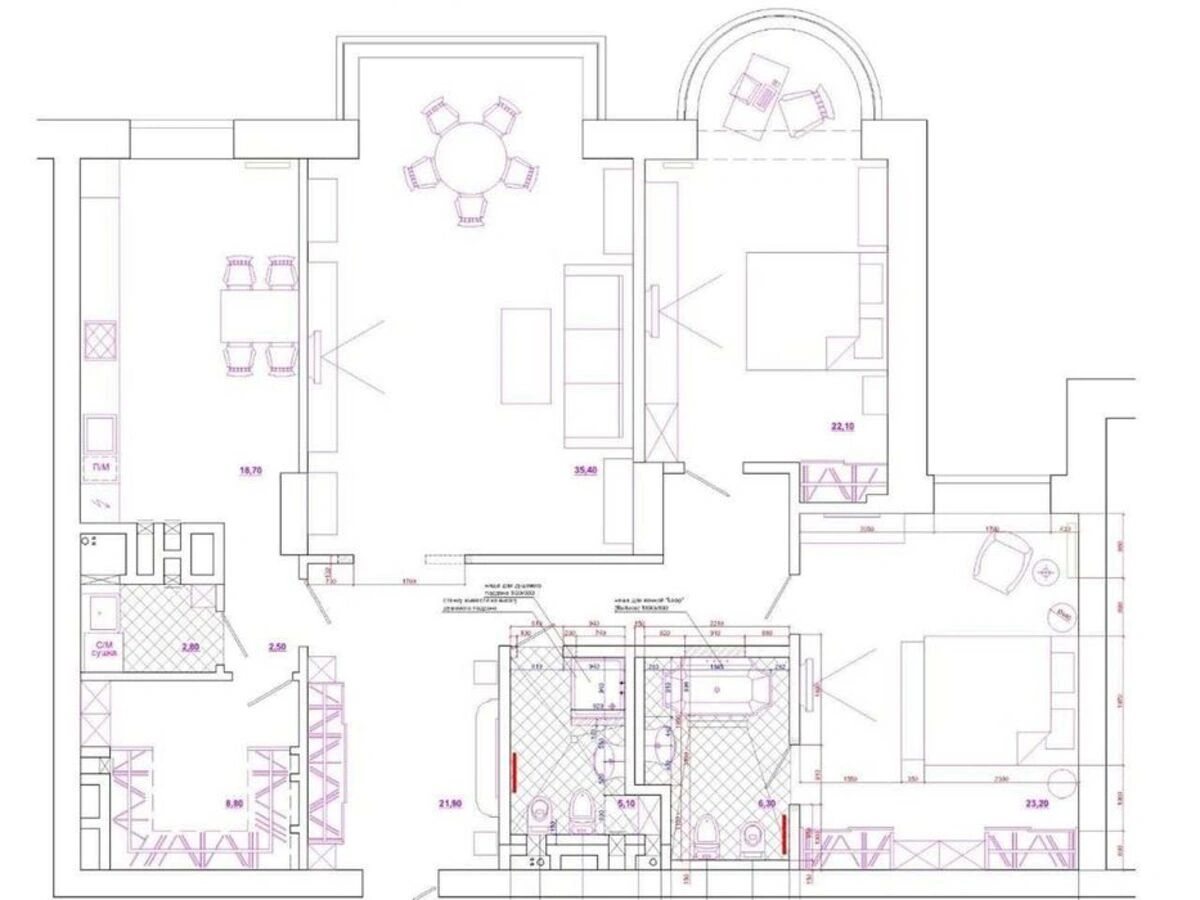 Сдам квартиру 3 комнаты, 150 m², 17 эт./25 этажей. 18, Институтская 18, Киев. 