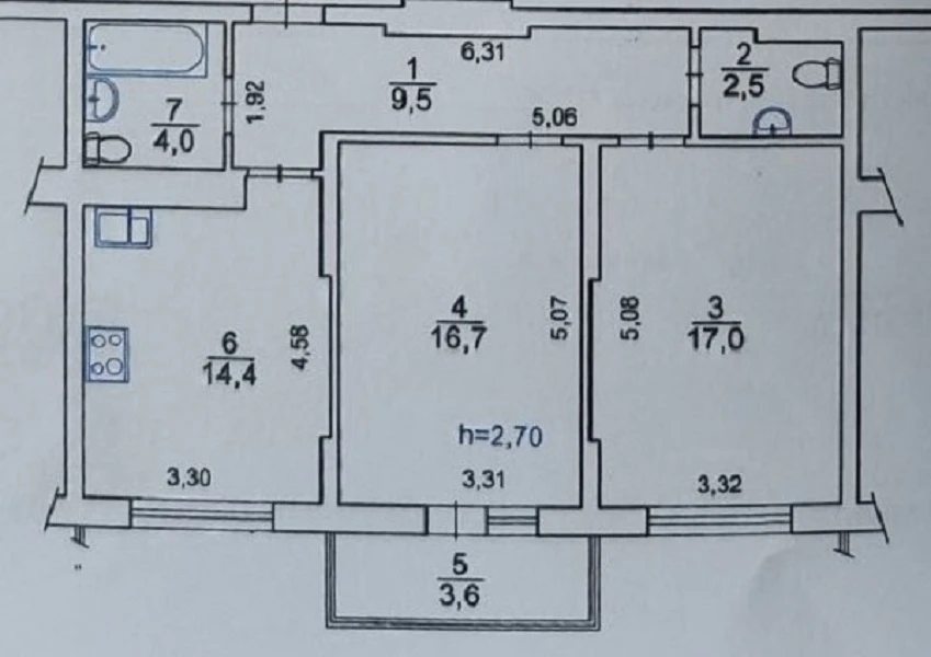 Продажа квартиры 2 комнаты, 68 m². 25, Загорівська вул. (Багговутівська), Киев. 