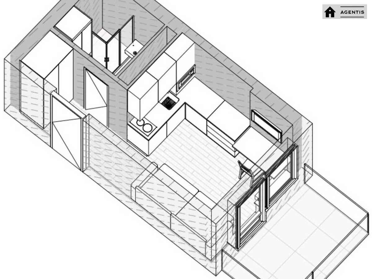 Здам квартиру 1 кімната, 17 m², 13 пов./21 поверх. 35, Василя Стуса вул., Київ. 