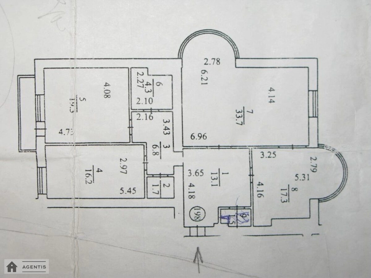 Здам квартиру 3 кімнати, 115 m², 13 пов./17 поверхів. 25, Вячеслава Чорновола вул., Київ. 