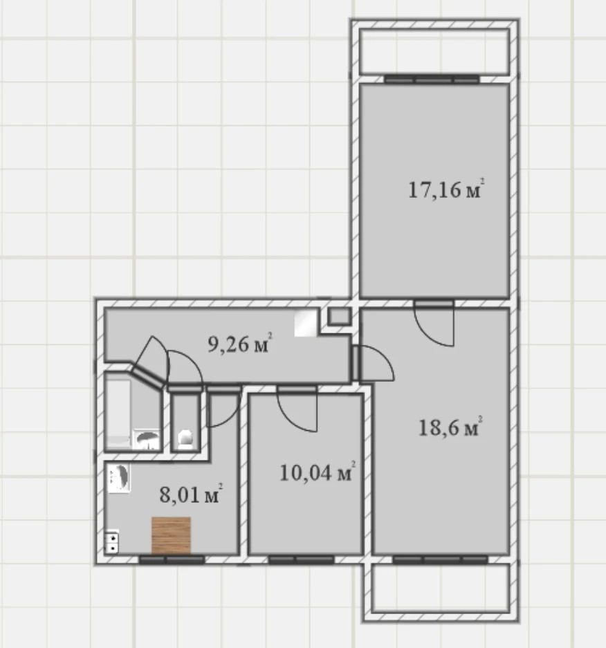 Здам квартиру 3 кімнати, 63 m², 2 пов./9 поверхів. 4, Плеханова 4, Київ. 