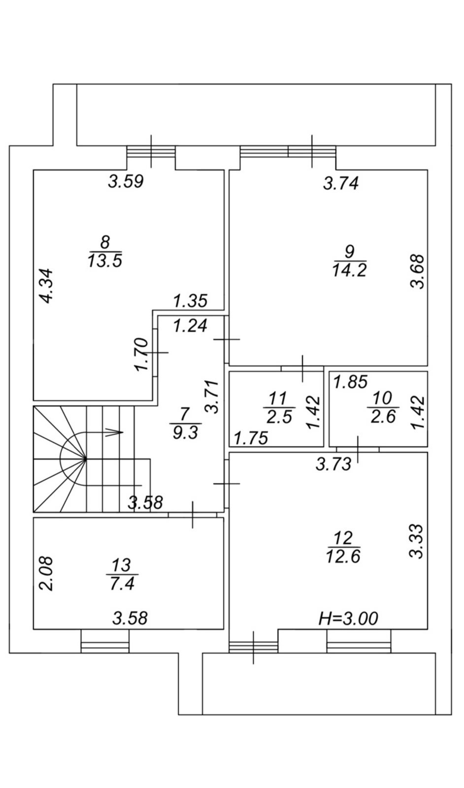 House for sale 126 m², 2 floors. Zarichna , Kryukivshchyna. 