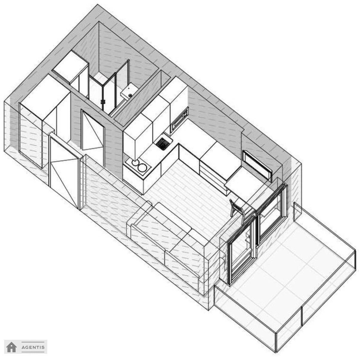 Сдам квартиру 1 комната, 17 m², 13 эт./21 этаж. Василя Стуса вул., Киев. 