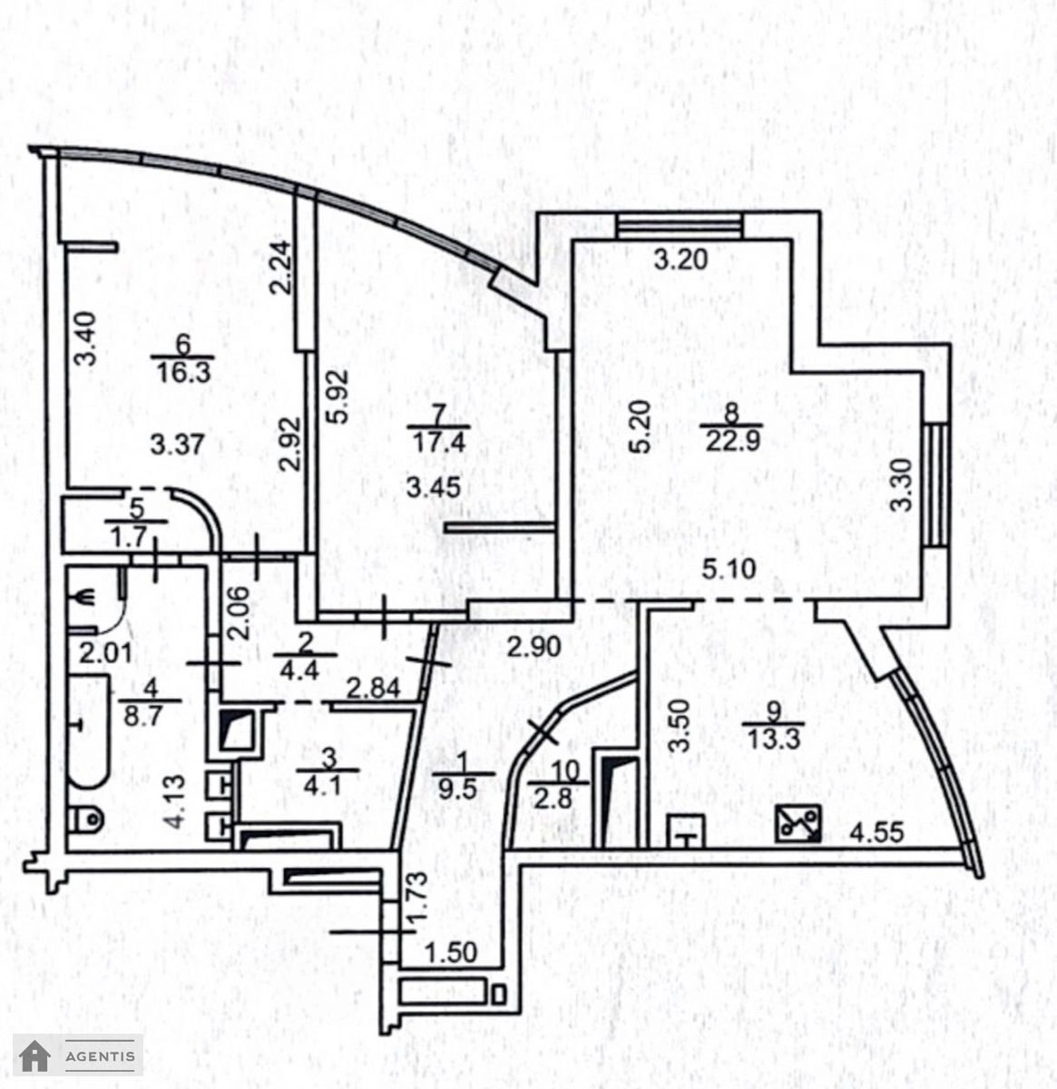 Здам квартиру 3 кімнати, 101 m², 5 пов./23 поверхи. 2, Володимира Івасюка просп. (Героїв Сталінграда), Київ. 