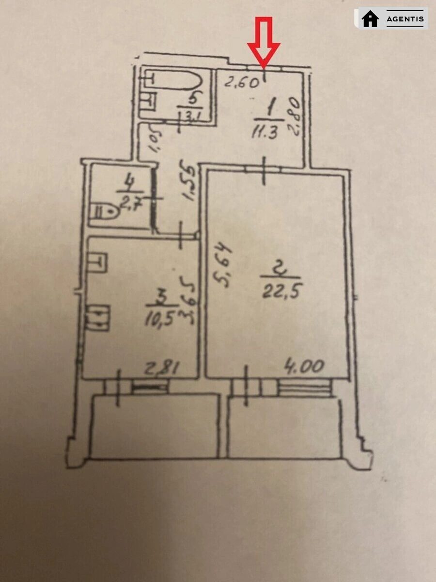 Сдам квартиру 1 комната, 51 m², 13 эт./17 этажей. 2, Якуба Коласа 2, Киев. 