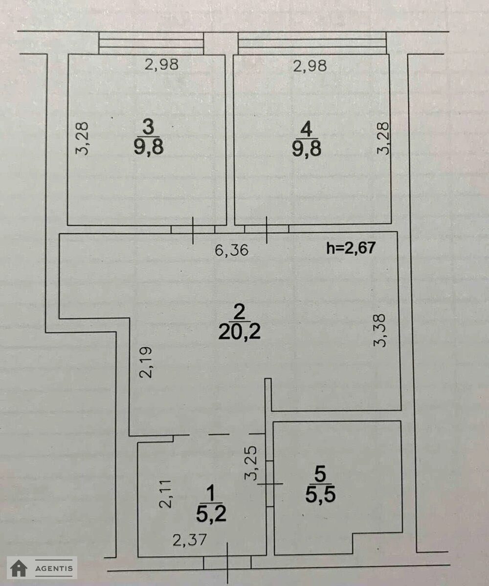 Здам квартиру 2 кімнати, 55 m², 15 пов./34 поверхи. 5, Берестейський просп. (Перемоги), Київ. 