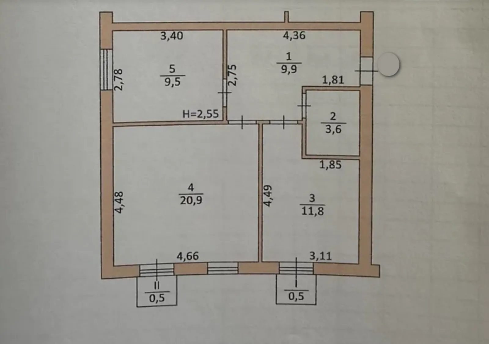 Продаж квартири 2 кімнати, 56 m², 5 пов./5 поверхів. Промышленный, Тернопіль. 