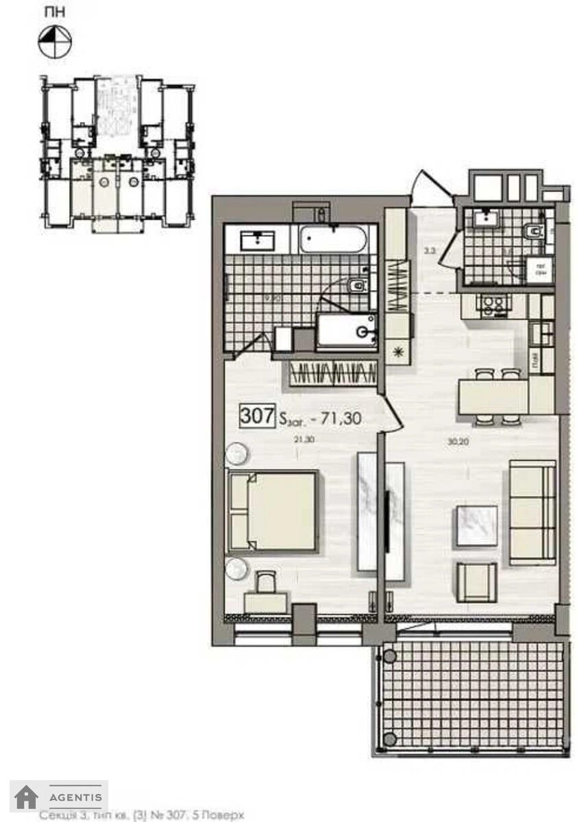 Сдам квартиру 1 комната, 71 m², 11 эт./27 этажей. 118, Антоновича вул. (Горького), Киев. 