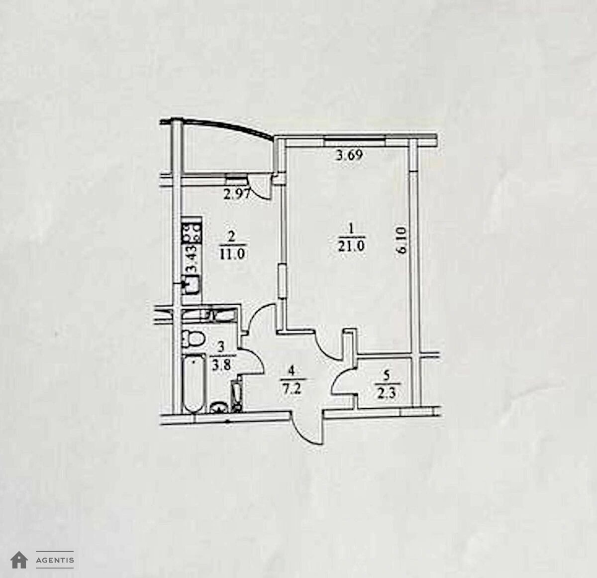 Apartment for rent 1 room, 49 m², 15th fl./25 floors. 14, Voskresenska 14, Kyiv. 