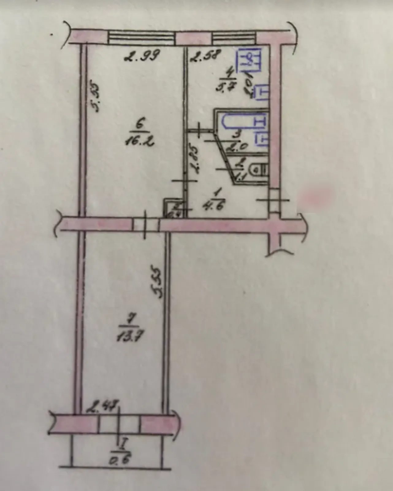 Продаж квартири 2 кімнати, 45 m², 5 пов./5 поверхів. Восточный, Тернопіль. 