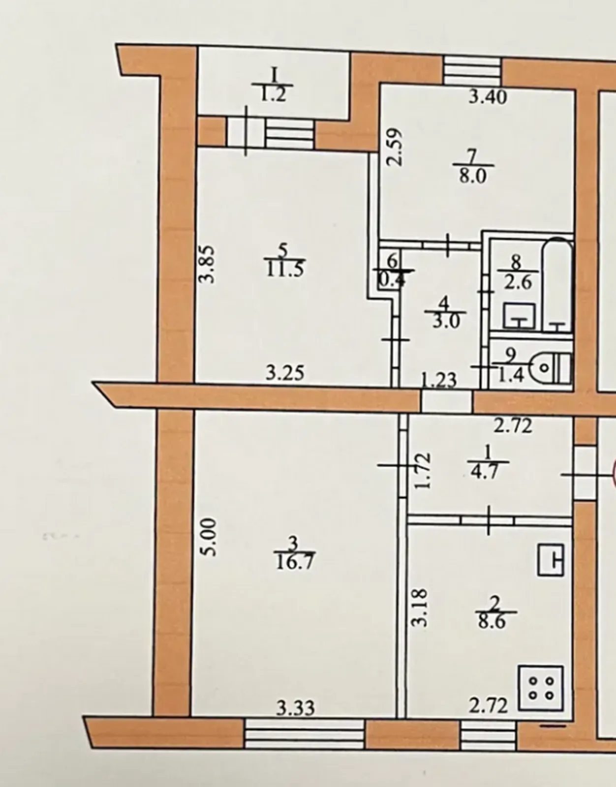 Продаж квартири 3 кімнати, 58 m², 1 пов./5 поверхів. Дружба, Тернопіль. 