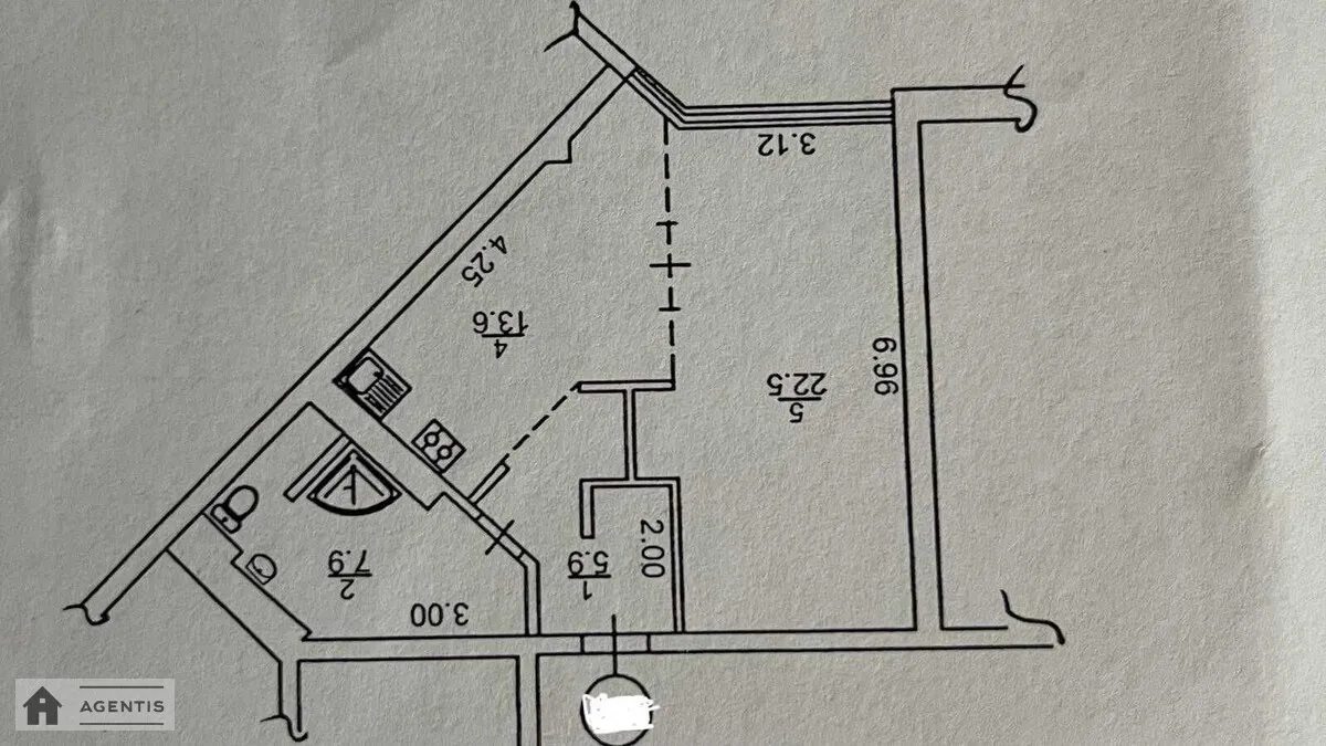 Здам квартиру 1 кімната, 50 m², 20 пов./22 поверхи. 10, Велика Китаївська вул., Київ. 