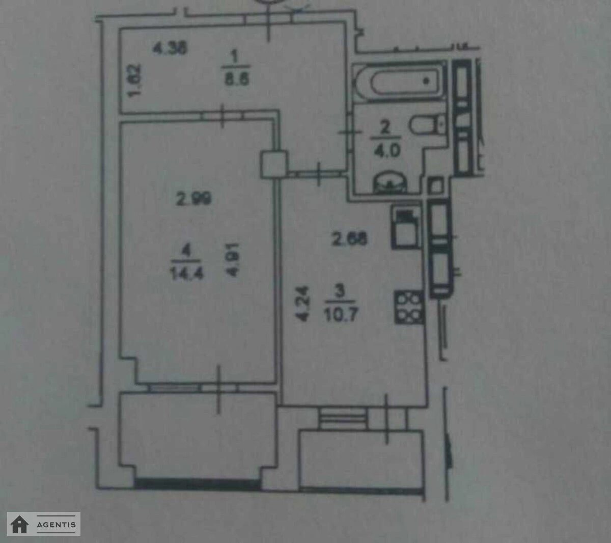 Сдам квартиру 1 комната, 43 m², 13 эт./26 этажей. 36, Белорусская 36, Киев. 