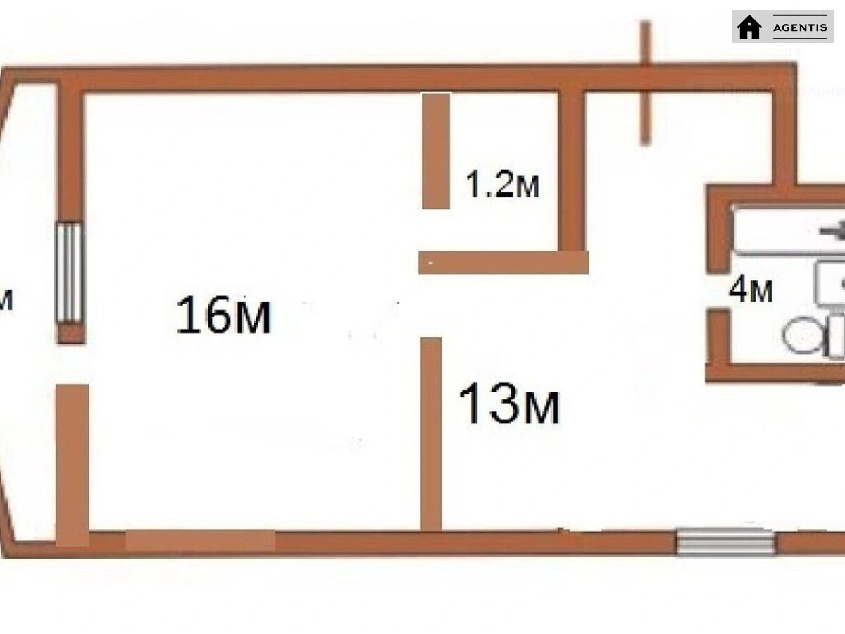 Сдам квартиру 1 комната, 34 m², 4 эт./9 этажей. Смелянская, Киев. 