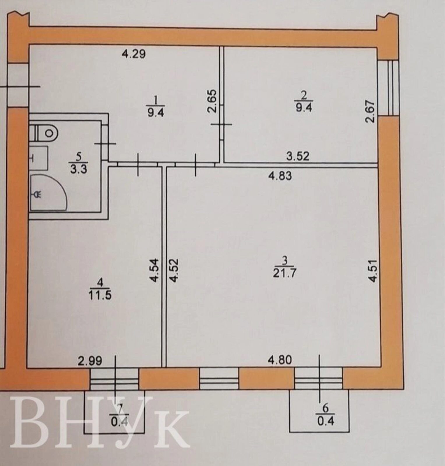 Продаж квартири 2 кімнати, 56 m², 2 пов./5 поверхів. Поліська , Тернопіль. 