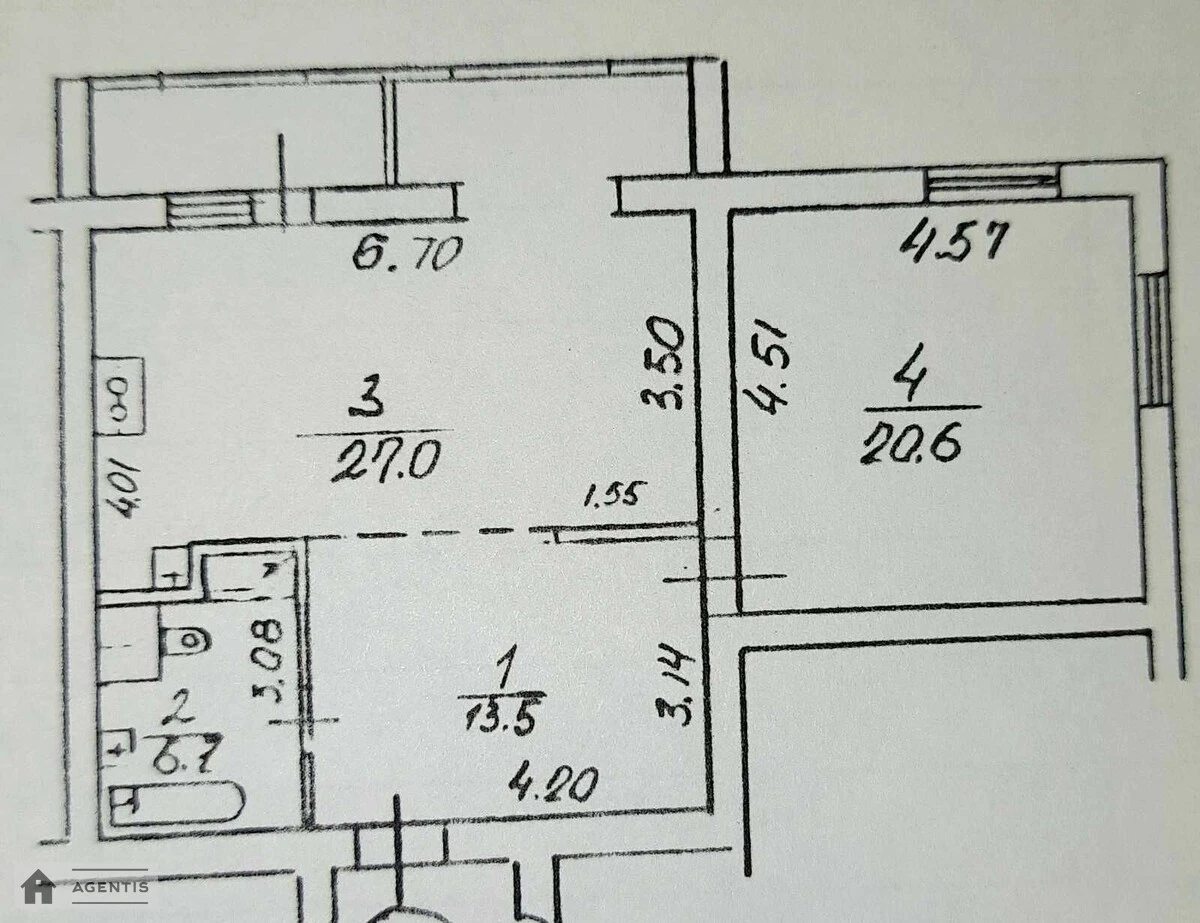 Сдам квартиру 2 комнаты, 72 m², 3 эт./17 этажей. 38, Петра Григоренка просп., Киев. 