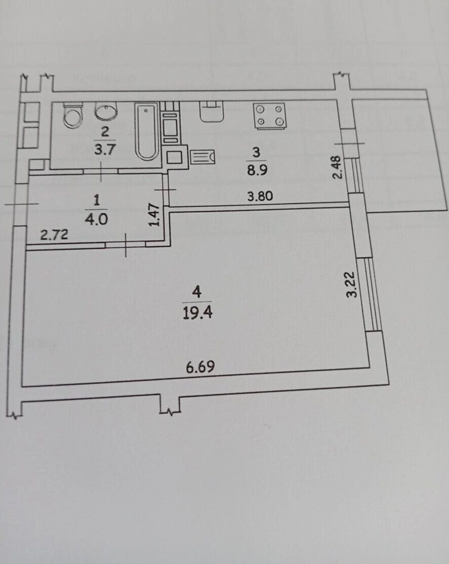 Продаж квартири 1 кімната, 40 m², 3 пов./8 поверхів. 8, Бузька вул. (Єнисейська), Київ. 