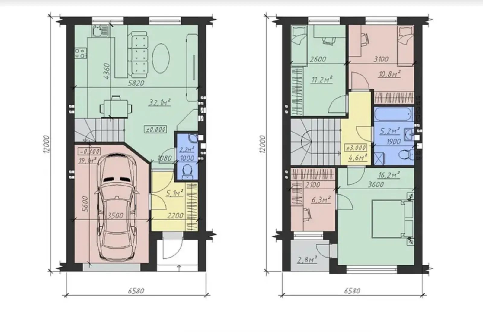 Продаж будинку 120 m², 2 поверхи. Петриков. 