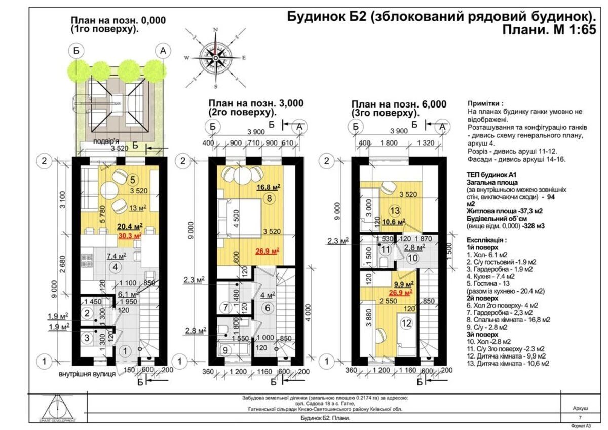 Таунхаус 93м, 1 сотка, с.Гатне,  Києво-Святошинський район (Фастівський район)