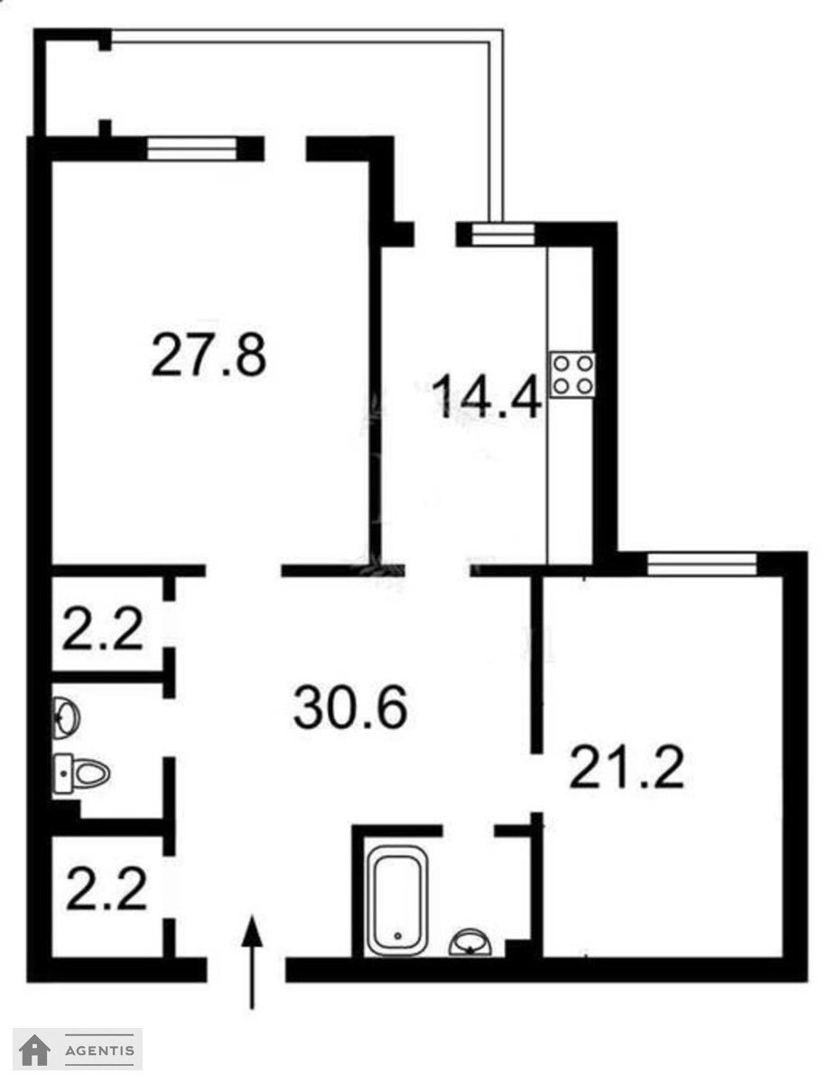 Здам квартиру 2 кімнати, 115 m², 7 пов./24 поверхи. Дарницький район, Київ. 