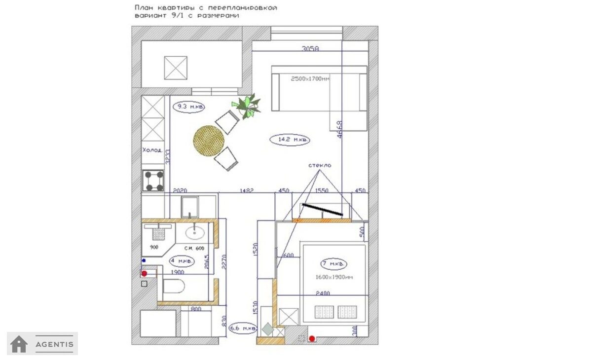 Сдам квартиру 2 комнаты, 45 m², 20 эт./14 этажей. Берестейський просп. (Перемоги), Киев. 