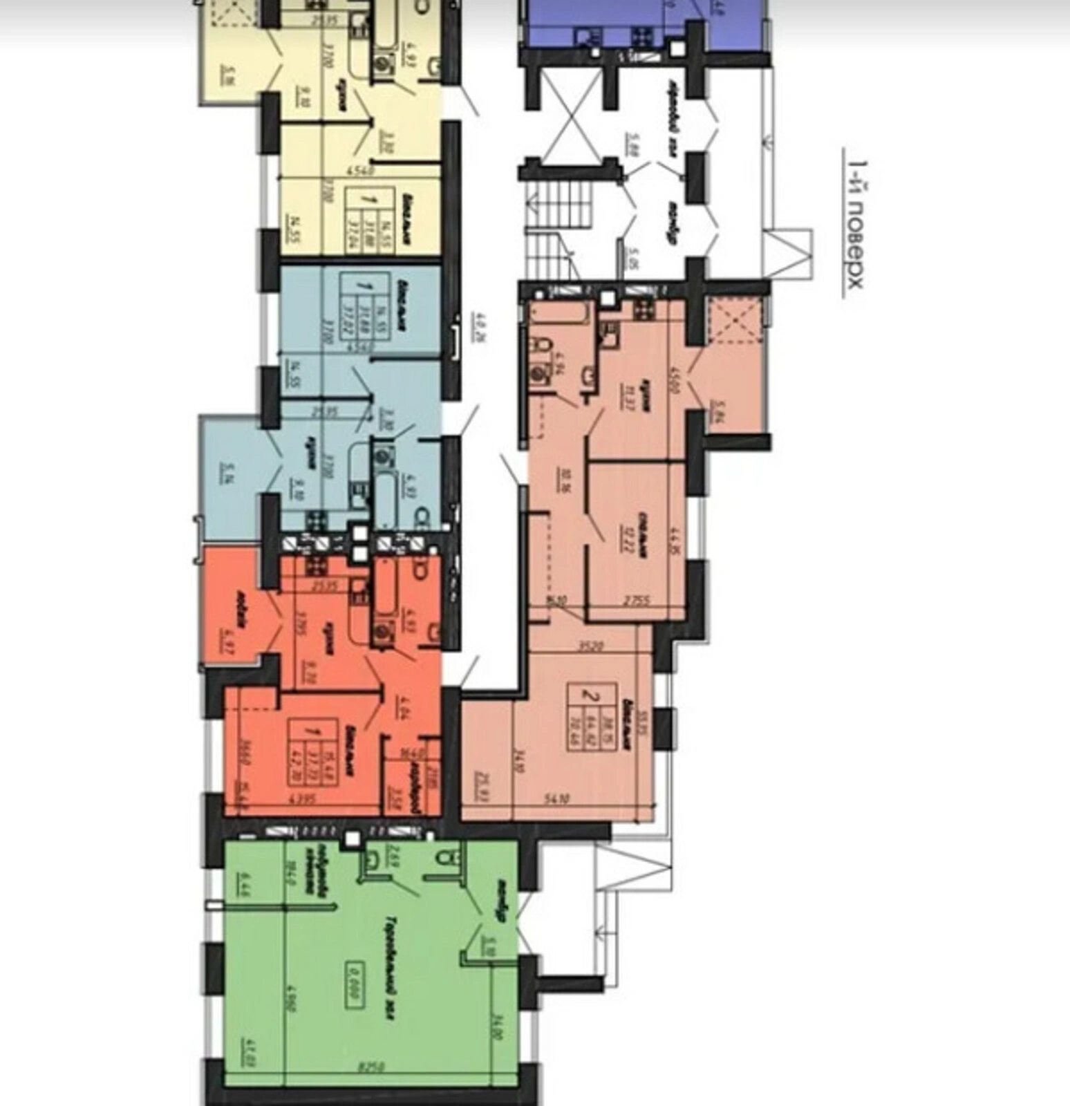 Продаж квартири 2 кімнати, 67 m², 3 пов./9 поверхів. Оболоня, Тернопіль. 