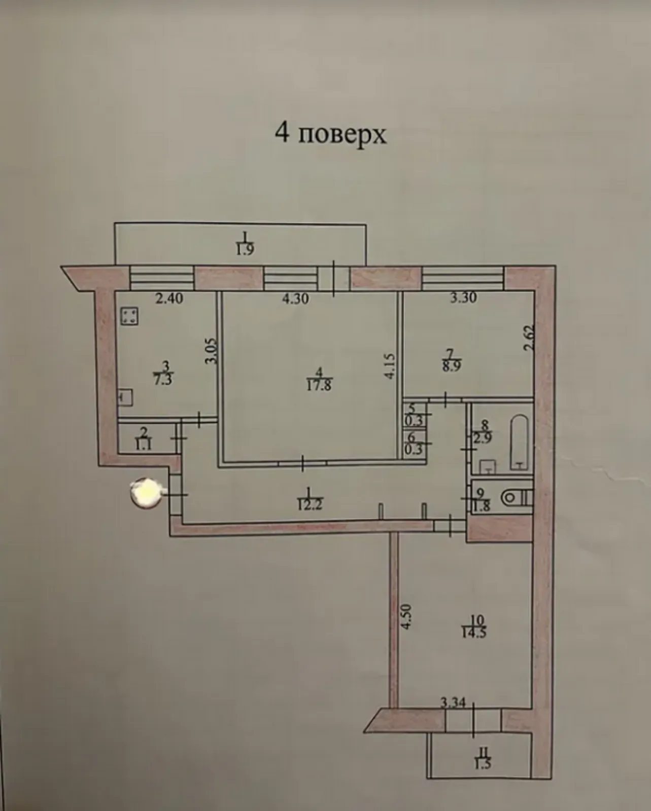 Продаж квартири 3 кімнати, 70 m², 4 пов./9 поверхів. Бам, Тернопіль. 