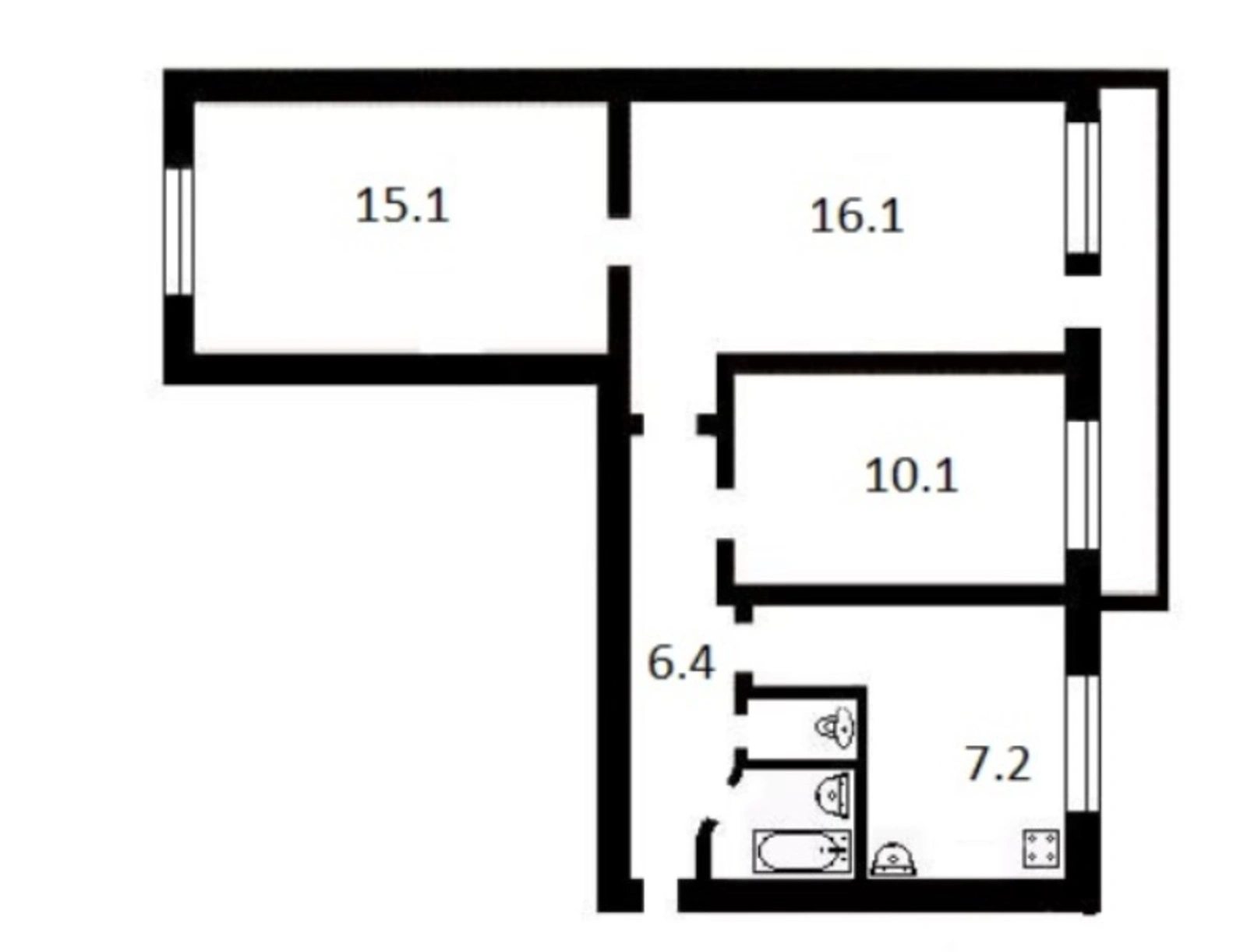 Apartments for sale. 3 rooms, 65 m², 3rd floor/9 floors. 11, Kavkazka 11, Kyiv. 