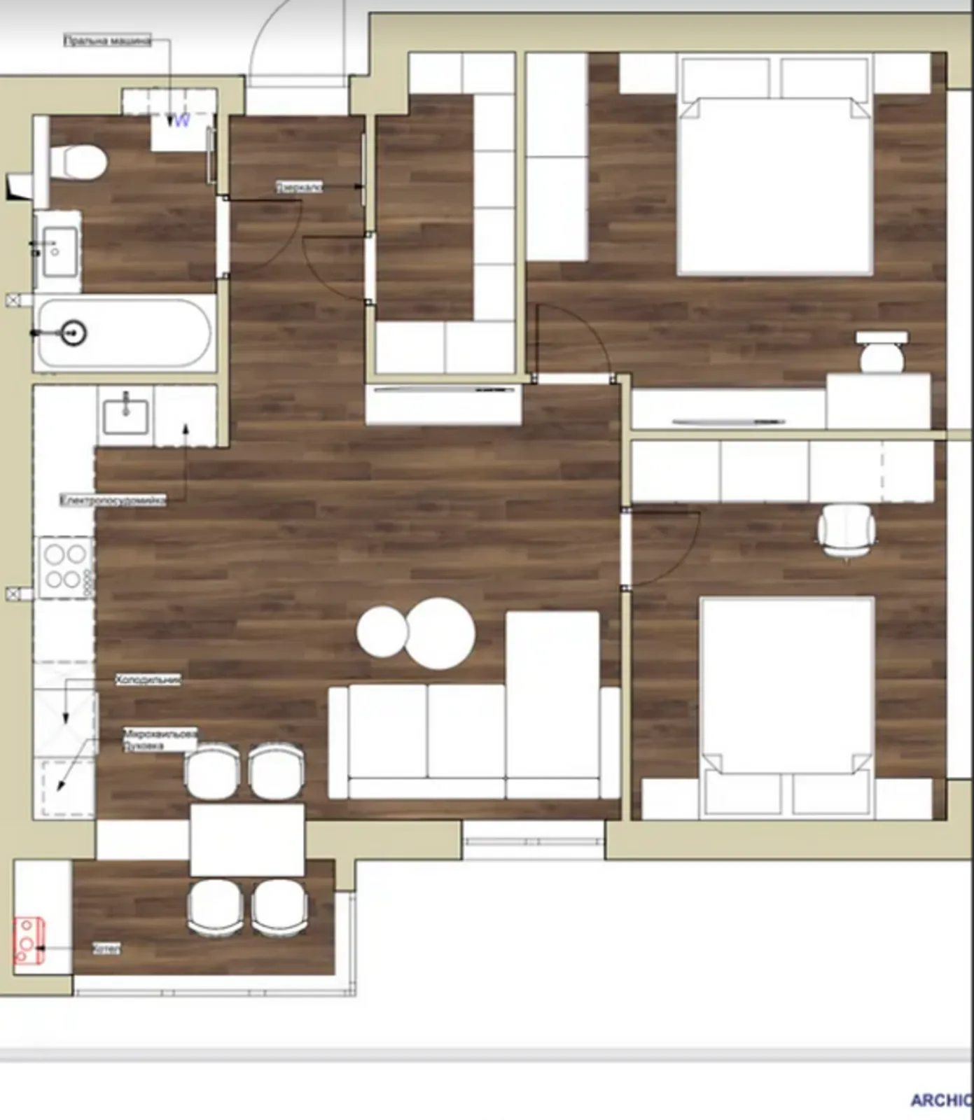 Продаж квартири 2 кімнати, 66 m², 2 пов./4 поверхи. Старый парк, Тернопіль. 