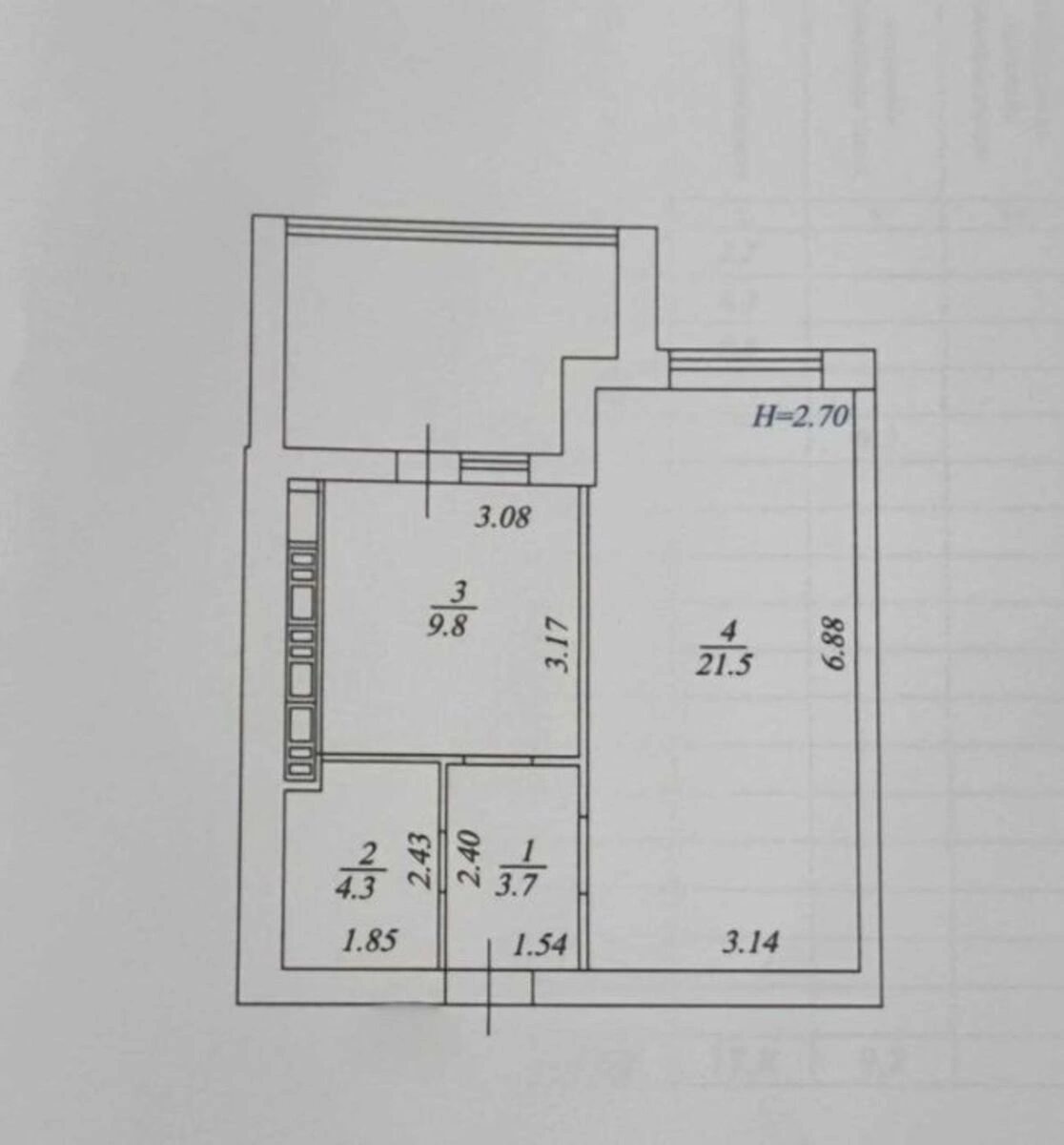 Продаж квартири. 1 room, 49 m², 4th floor/10 floors. 60, Святошинська , Вишневе. 