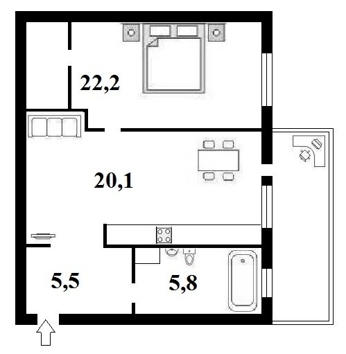 Продаж квартири. 1 room, 60 m², 11 floor/23 floors. 2, Пчілки Олени 2, Київ. 