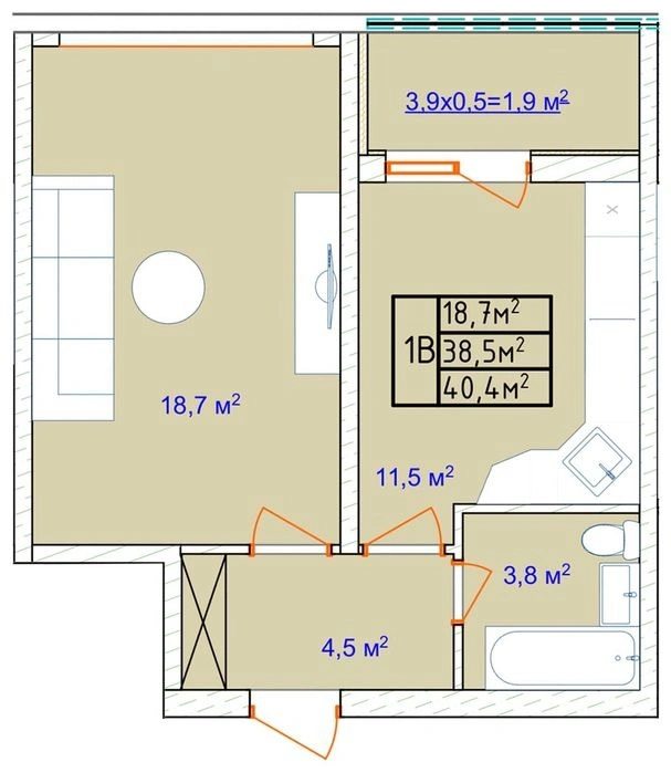 Продажа квартиры. 1 room, 42 m², 9th floor/23 floors. Одесса. 
