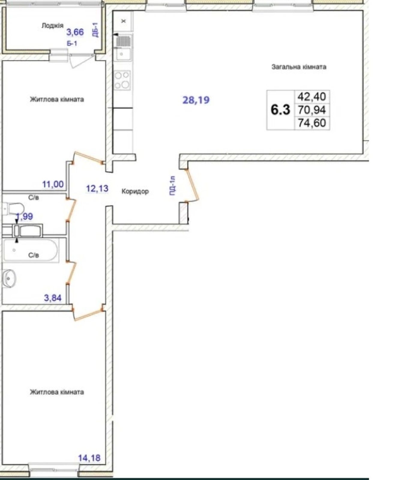 Продаж квартири. 3 rooms, 75 m², 15 floor/24 floors. 26, Приміська , Новоселки. 