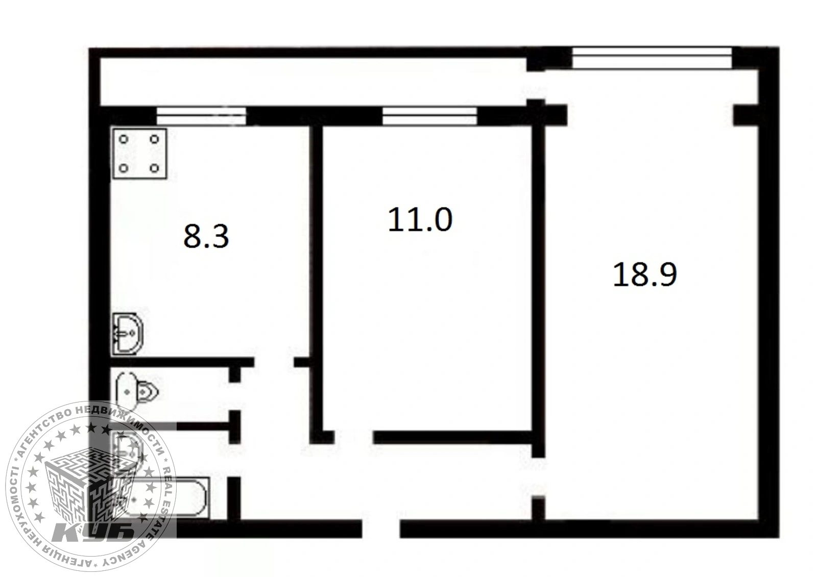 Продаж квартири 2 кімнати, 52 m², 5 пов./9 поверхів. 27, Олега Мудрака (Генерала Наумова) вул., Київ. 