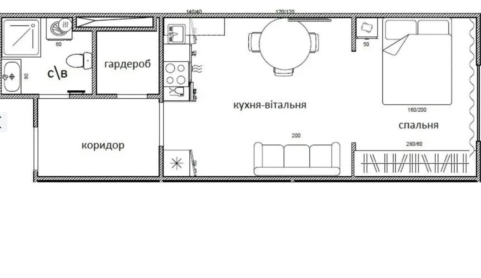 Здам квартиру. 1 room, 39 m², 7th floor/18 floors. 24, Максимовича Михаила ул. (Трутенко Онуфрия), Київ. 