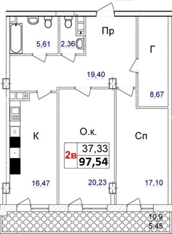 Продаж квартири. 2 rooms, 98 m², 5th floor/10 floors. 15, Отрадная ул., Одеса. 