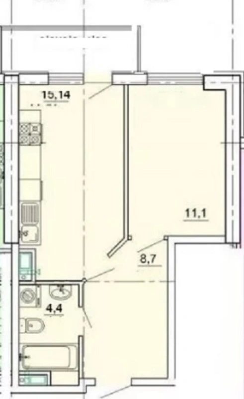 Продаж квартири. 1 room, 41 m², 4th floor/26 floors. 23, Педагогическая ул., Одеса. 